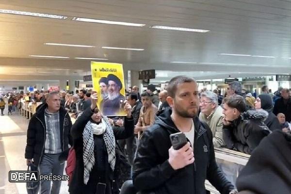 ترافیک در فرودگاه بیروت درپی فرود ۵۰ هواپیما برای شرکت در مراسم تشییع
