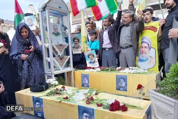 تشییع نمادین دبیران کل شهید حزب‌الله در کرمان+تصاویر