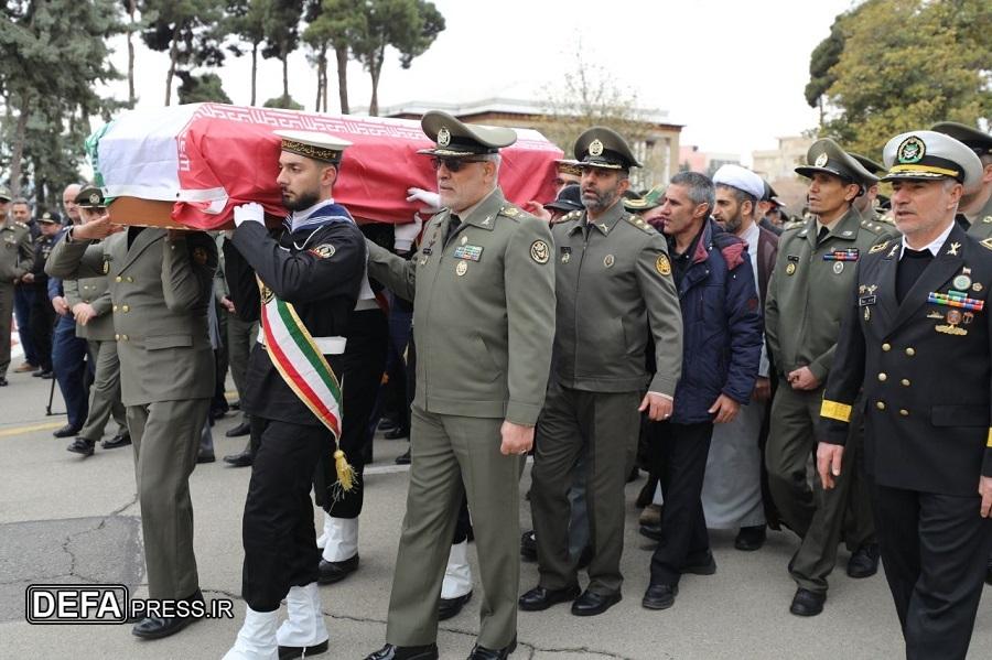 پیکر امیر «فاضل» در دانشگاه فرماندهی و ستاد ارتش تشییع شد