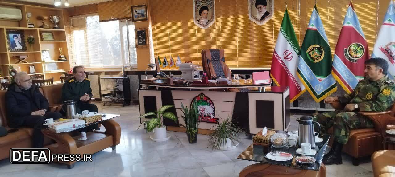 سرهنگ امیری مقدم با فرمانده لشکر ۱۶ زرهی قزوین دیدار کرد