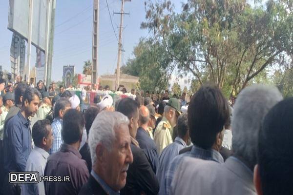 پیکر شهید «زید آبادی»جیرفت در جیرفت تشییع و به خاک سپرده شد+تصاویر