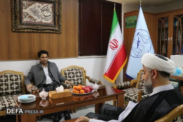 دیدار رئیس اتاق اصناف مازندران با رئیس سازمان قضایی نیرو‌های مسلح استان + تصاویر