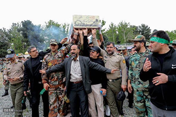 تصاویر/ تشییع و تدفین شهید گمنام دفاع مقدس در سازمان ایثارگران نزاجا