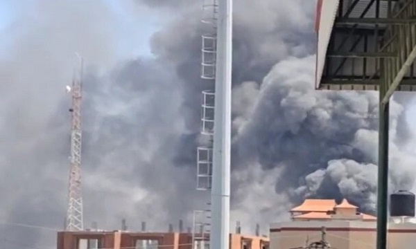 آتش سوزی گسترده در رفح در پی حملات ارتش رژیم صهیونیستی