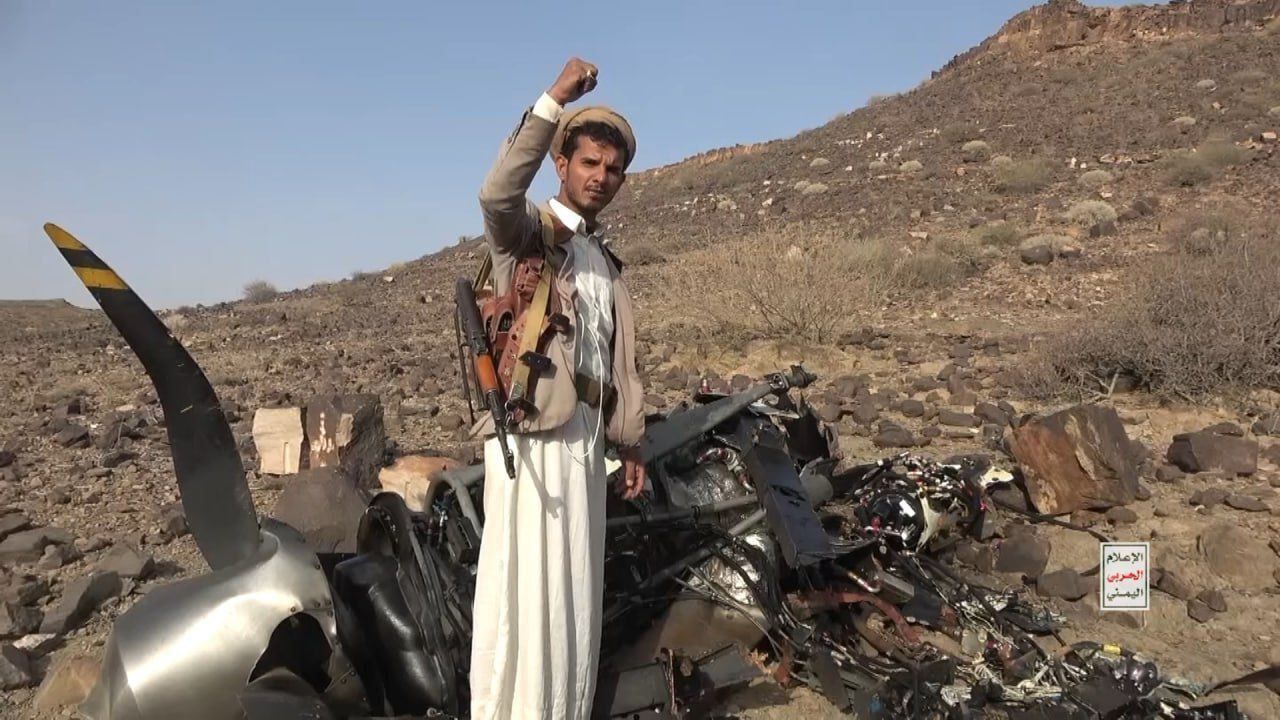 پهپاد پیشرفته آمریکا در سواحل یمن سرنگون شد+ فیلم و تصاویر