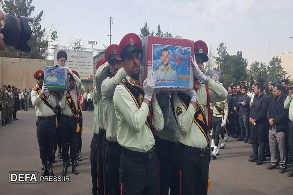 مراسم تشییع پیکر شهدای امنیت در فرماندهی انتظامی تهران بزرگ برگزار شد