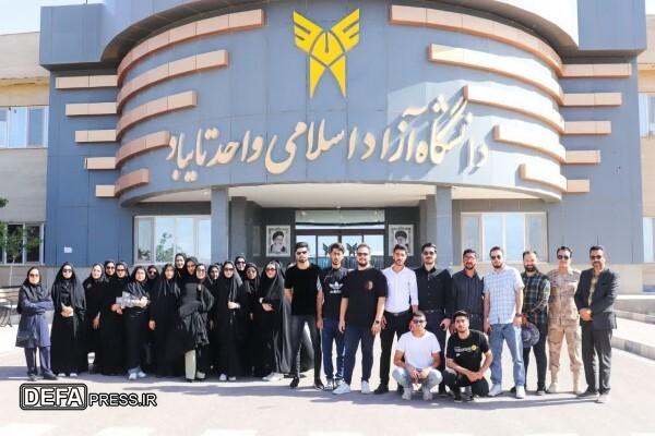بازدید دانشجویان دانشگاه آزاد اسلامی از حوزه سرزمینی هنگ مرزی تایباد+ تصاویر