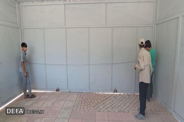 ساخت و نصب موکب دائم در پارک شهید «احمد هدایت»+تصاویر