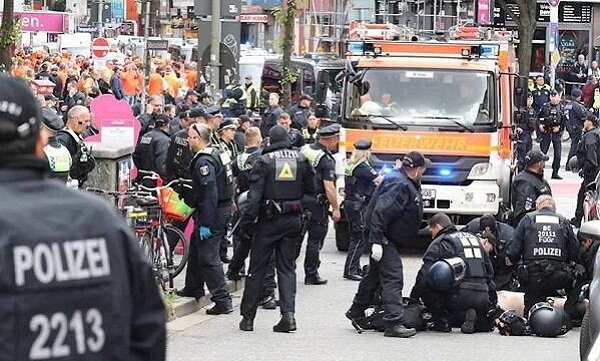 حادثه امنیتی در یورو ۲۰۲۴/ شلیک پلیس به مهاجم تبر به دست!