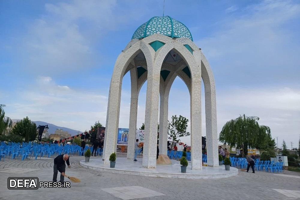 افتتاح یادمان شهدای گمنام بوستان ارغوان نیشابور+ تصاویر