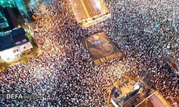 تظاهرات ۱۳۰ هزار نفری صهیونیست‌ها علیه «نتانیاهو»
