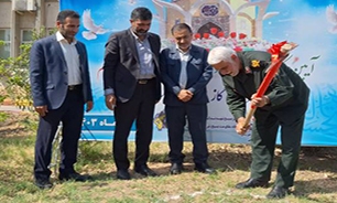 آئین کلنگ زنی ساخت یادمان شهید گمنام در شرکت گاز خوزستان