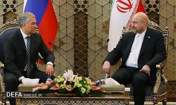 قالیباف و رئیس دومای روسیه دیدار کردند
