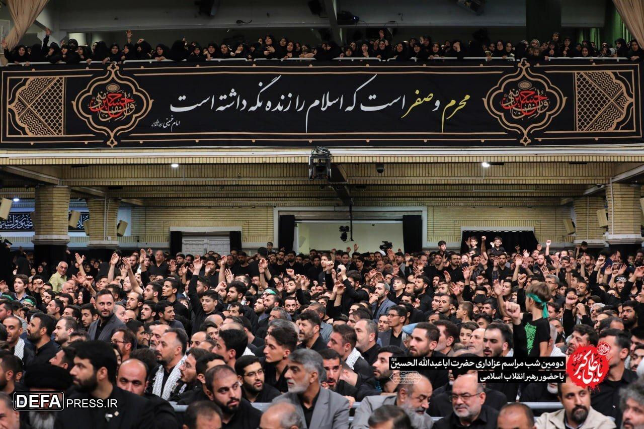 مراسم عزاداری شب هشتم محرم با حضور رهبر معظم انقلاب اسلامی برگزار شد