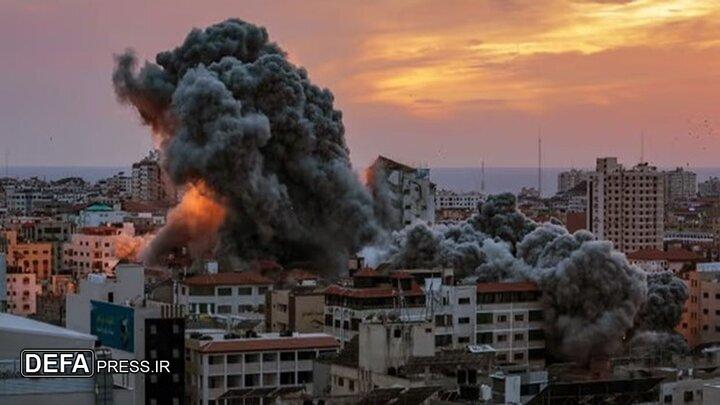 بمباران خانه‌های مسکونی در مرکز نوار غزه/ شکار «آپاچی» صهیونیست‌ها توسط موشک «سام ۷»
