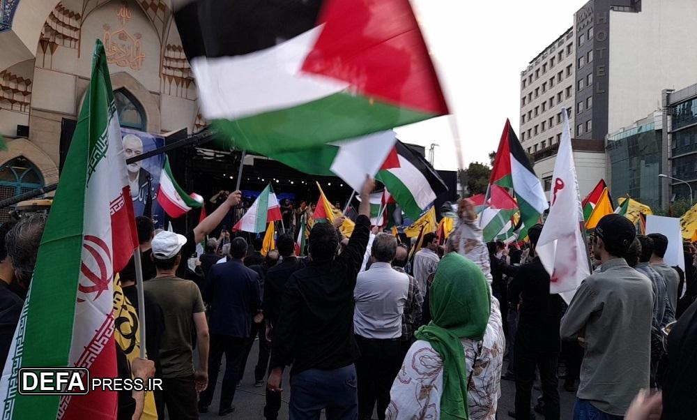 تجمع مردم تهران در میدان فلسطین برگزار شد