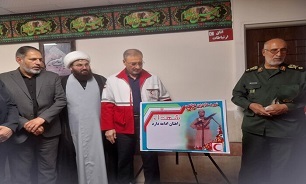 افتتاح قرارگاه اربعین جمعیت هلال احمر در مرز خسروی