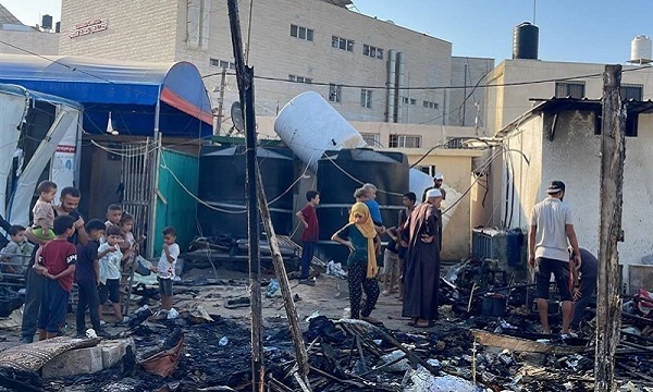 حمله صهیونیست‌ها به چادرهای آوارگان فلسطینی