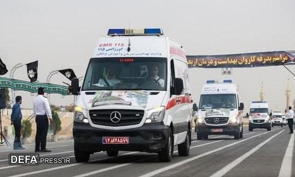 اعزام پنج دستگاه آمبولانس و اتوبوس آمبولانس از خراسان شمالی برای خدمات‌دهی به زائران اربعین 