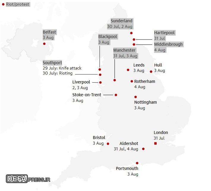 تداوم شورش‌های نژادپرستانه در انگلیس/