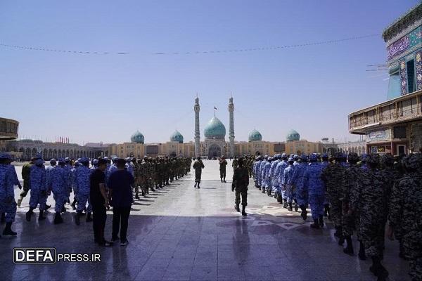 حضور گروهی از نیروهای ارتش در آستان مقدس مسجد جمکران