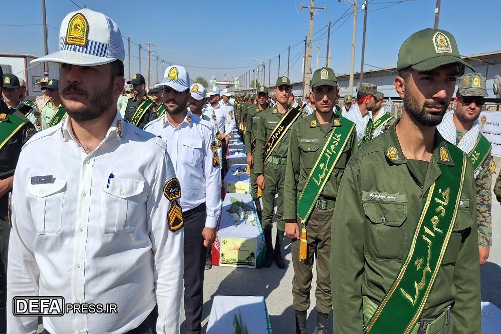 ورود ۹۸ پیکر شهید خوشنام به میهن از مرز شلمچه+ تصاویر