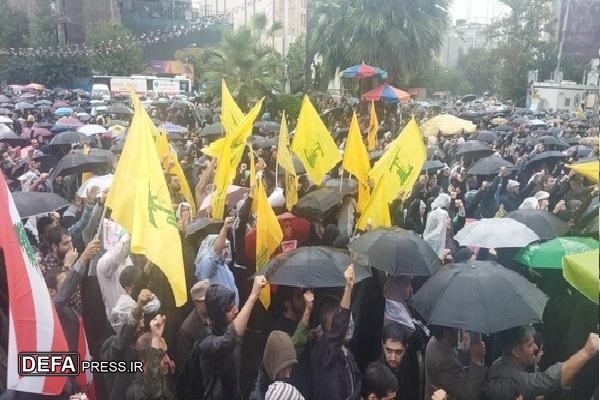 اجتماع پرشور تهرانی‌ها زیر باران، علیه صهیونیست‌ها
