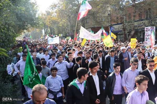 مراسم راهپیمایی ۱۳ آبان در سراسر کشور برگزار شد