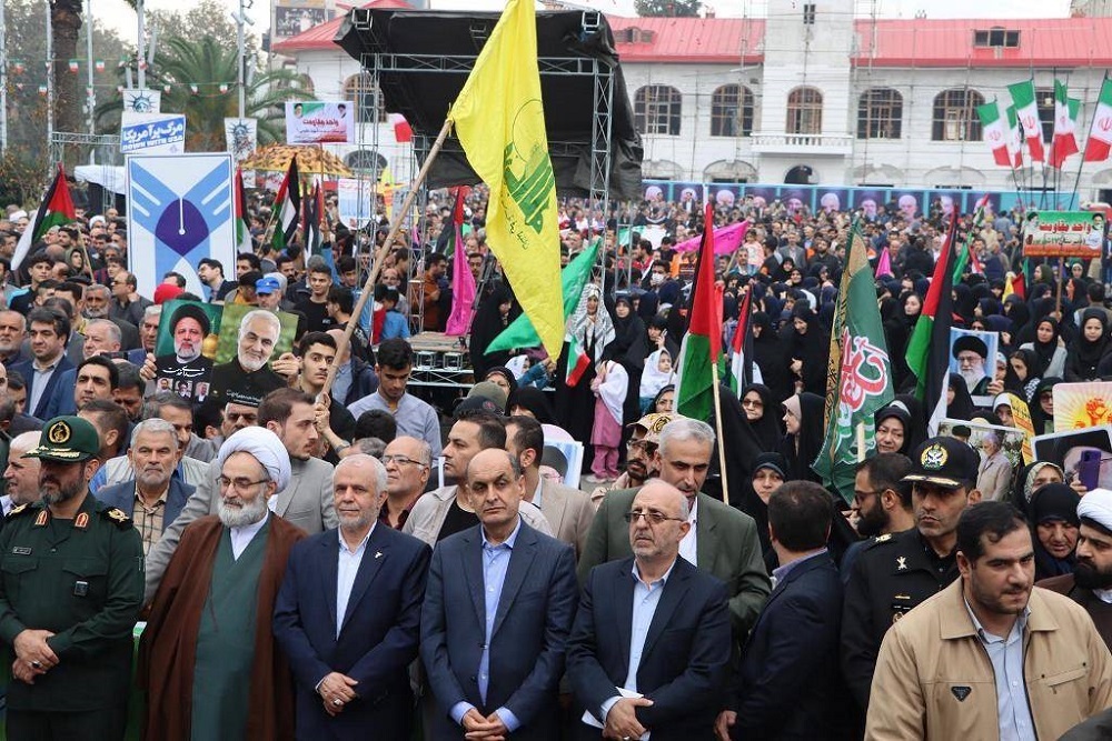 حضور پرشور گیلانیان در راهپیمایی یوم‌الله ۱۳ آبان