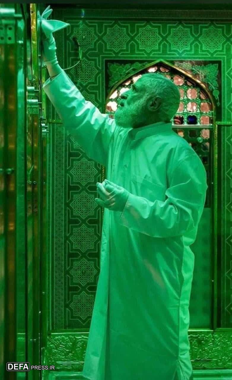 دبیرکل جدید حزب‌الله لبنان در حرم امام رضا (ع)