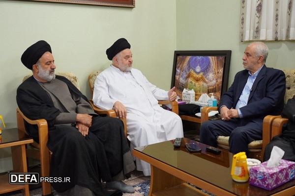 دیدار رئیس بنیاد شهید و امور ایثارگران با آیت‌الله شهرستانی