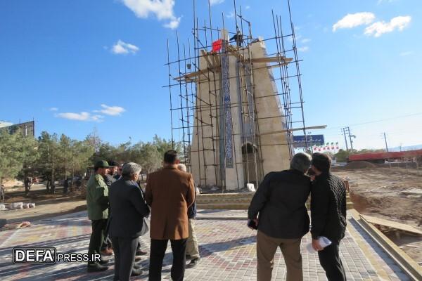 بازدید مدیرکل حفظ آثار دفاع مقدس خراسان رضوی از روند احداث یادمان شهید گمنام شهرک صنعتی کاویان+ تصاویر