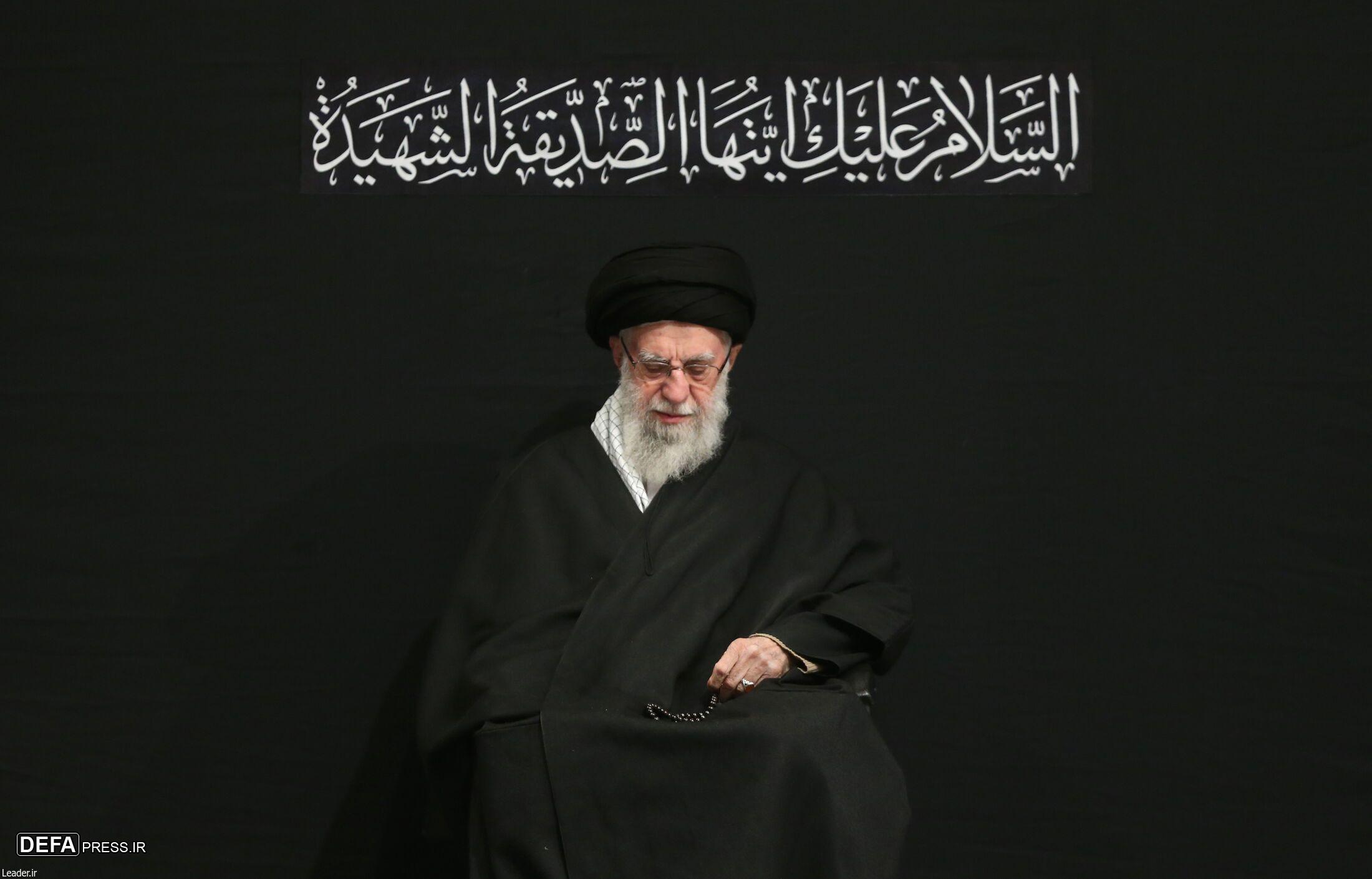 برگزاری سومین شب مراسم عزاداری حضرت فاطمه‌زهرا(س) با حضور امام خامنه‌ای