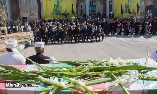 خاکسپاری شهید گمنام 21 ساله در ساختمان صدا و سیمای مرکز سیستان و بلوچستان