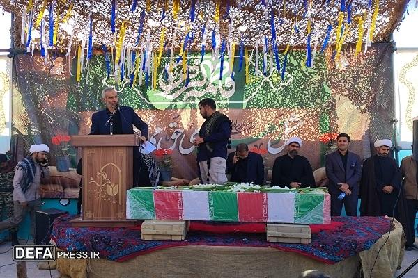 پیکر شهید گمنام در روستای ده زیار آرام گرفت+تصاویر
