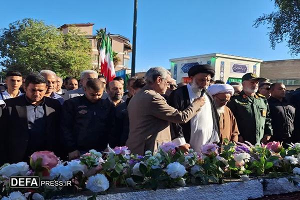 برگزاری مراسم تشییع و تدفین شهید گمنام در اداره کل ورزش و جوانان خوزستان + تصاویر