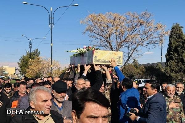 تشییع و تدفین پیکر شهید گمنام در سازمان جهاد کشاورزی استان سمنان