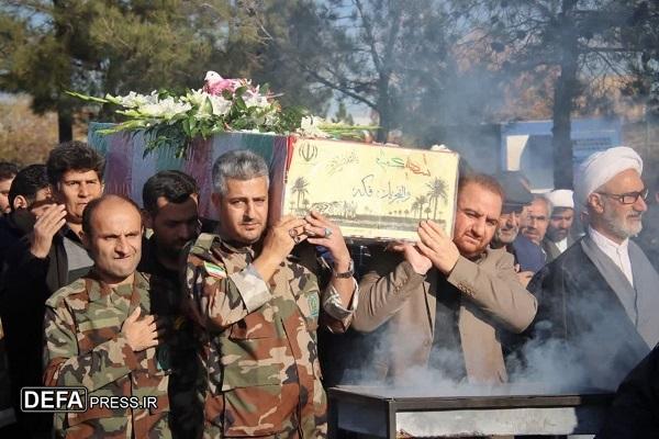 تشییع و تدفین پیکر شهید گمنام در سازمان جهاد کشاورزی استان سمنان