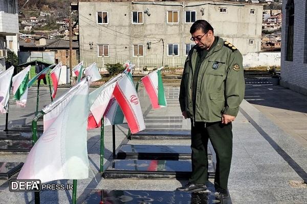 ادای احترام مدیرکل حفظ آثار دفاع مقدس مازندران به گلزار شهدای زیراب+ تصاویر
