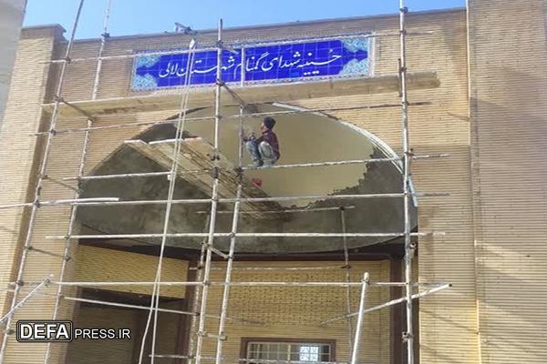 پیشرفت ۹۵ درصدی ساختمان حسینیه شهدای گمنام در لالی