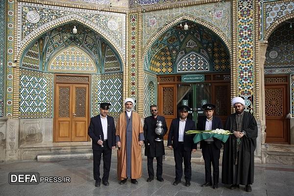 مزار شهید مفتح توسط خادمان حرم حضرت معصومه (س) غبارروبی شد+ تصاویر