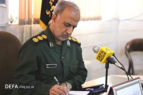 سرهنگ پاسدار غلامرضا فلاحی مدیر کل حفظ آثار و نشر ارزش‌های دفاع مقدس خراسان جنوبی