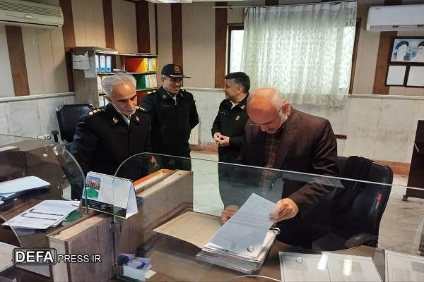 بازدید دادستان نظامی استان مازندران از کلانتری ۱۲ ساری