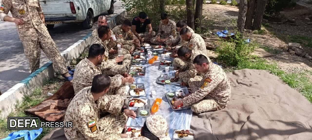 سیزده‌ بدر سربازی و جشن پایان نوروز در پایگاه هوانیروز آبیک