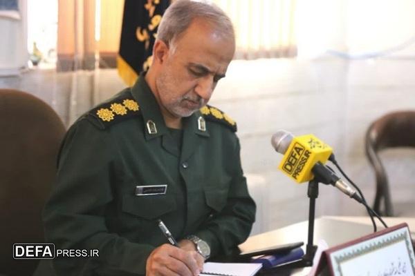 سرهنگ پاسدار غلامرضا فلاحی مدیر کل حفظ آثار و نشر ارزش‌های دفاع مقدس خراسان جنوبی