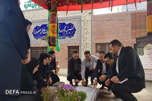 تجدید میثاق کارکنان کانون پرورش فکری کرمانشاه با شهید گمنام