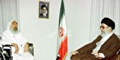 لحظاتی از دیدار شیخ احمد یاسین با امام خامنه‌ای
