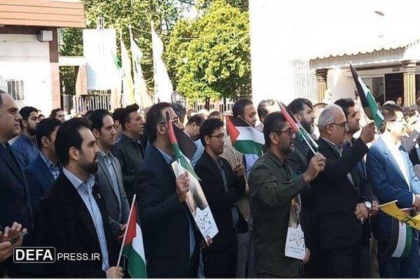 تجمع شهروندان گرگانی در حمایت از مردم غزه