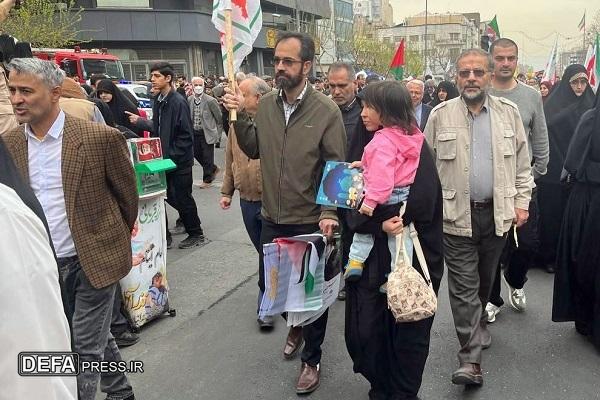 گام‌های استوار مردم تهران برای حمایت از مردم مظلوم فلسطین
