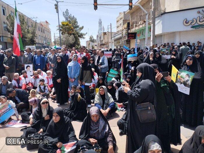 حضور بانوان در راهپیمایی روز قدس نماد پایداری، مقاومت و وحدت ملی
